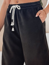 Damen Jogginghose mit weitem Bein DRESMOOD PREMIUM schwarz Dstreet UY2686