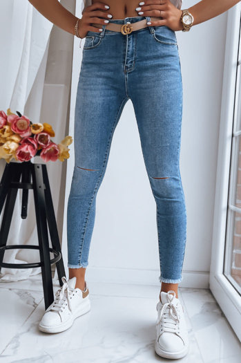 Damen Jeans mit hoher Taille LOOKING GOOD Farbe Blau DSTREET UY1388