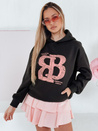 Damen-Kapuzenpullover in Übergröße LITESSO schwarz Dstreet BY1413