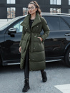 Langer Damen-Winter-Steppmantel FAVI grün Dstreet TY4576