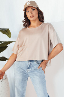 Damen Bluse mit kurze Ärmeln ARRIWA Farbe Beige DSTREET RY2510