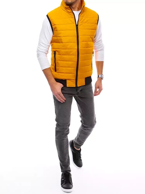 Herren Steppweste Dunkelgelb Dstreet TX4018