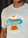 Bedrucktes graues Herren-T-Shirt Dstreet RX5401