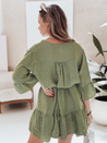 Sommer-Musselin-Kleid LYVONNE dunkelgrün Dstreet EY2616