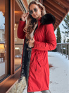 Damen Winterparka TRENDNEL Wendekapuze rot Dstreet TY4588
