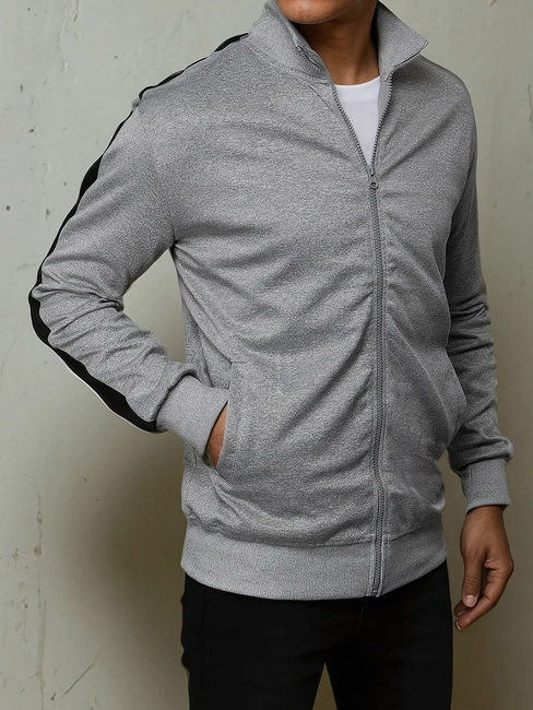 Herren Sweatshirt mit Reißverschluss Farbe Hellgrau DSTREET BX5566