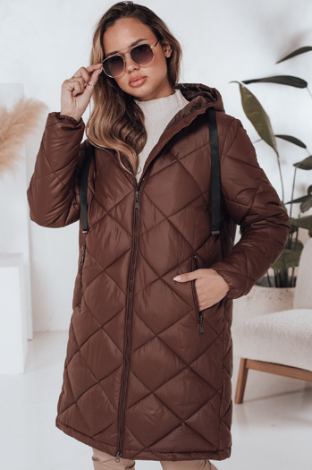 Damen Winterjacke SNOWVIBE braun gesteppt Dstreet TY4989