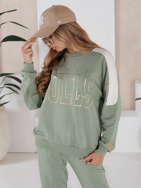 Damen Trainingsanzug Set BULLS hellgrün Dstreet AY0899