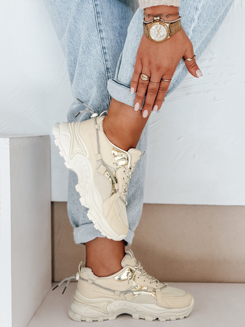 Damen beige Turnschuhe Dstreet ZY1011
