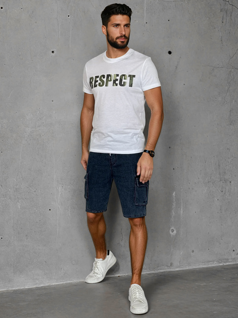 Bedrucktes Herren-T-Shirt weiß Dstreet RX5648