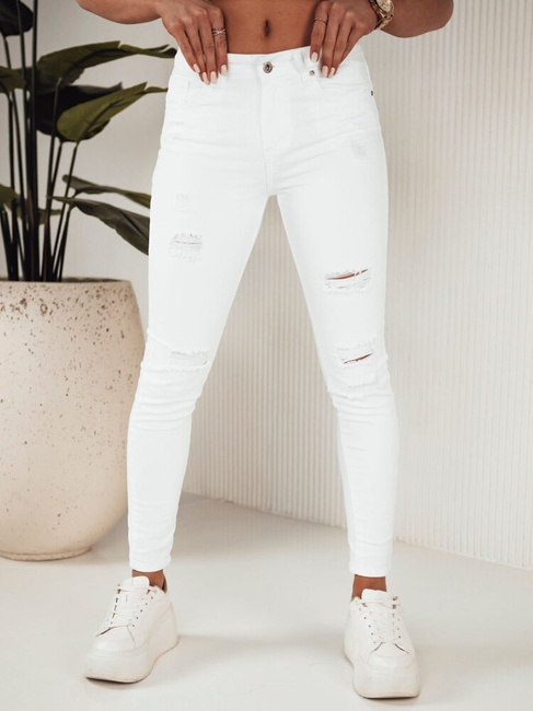 Damen Jeans mit hoher Taille MOLI Farbe Weiß DSTREET UY1871