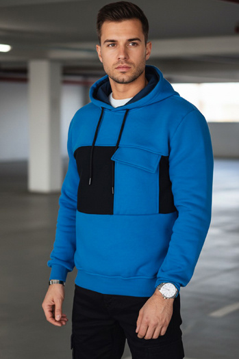 Herren-Kapuzenpullover blau Dstreet BX5912