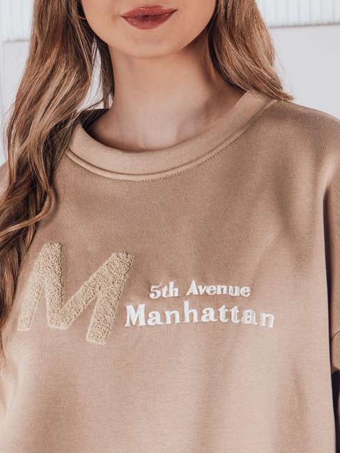 Damen Sweatshirt in Übergröße AVENUE beige Dstreet BY1354