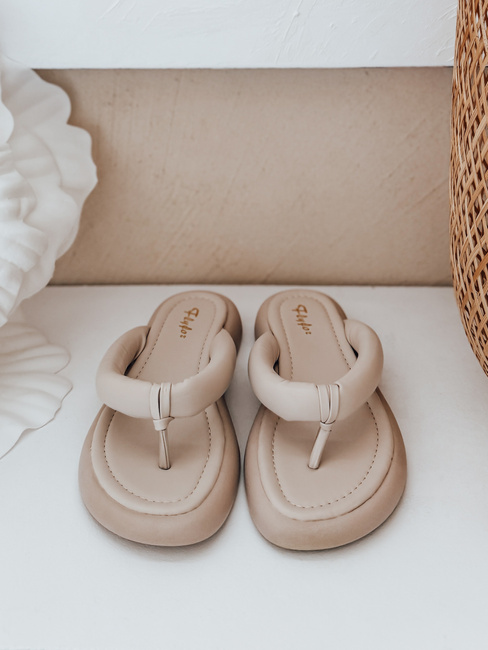 Damen EASYDAY Flip-Flops beige Dstreet ZY0992