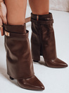 Damen Stöckelschuhe mit breitem Schaft braun Dstreet ZY1117