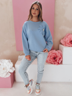 Damen Sweatshirt in Übergröße FLORINE blau Dstreet RY2764_2