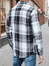 Schwarz-weiß kariertes Flanellhemd für Männer Dstreet DX2675