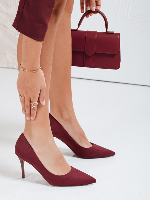 Damen Stiletto Pumps burgunderrot Dstreet ZY1073