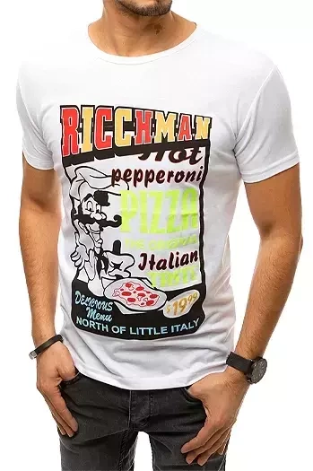 Herren T-shirt mit Aufdruck Weiß Dstreet RX4372