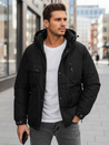 Herren Winterjacke mit Kapuze schwarz Dstreet TX5108