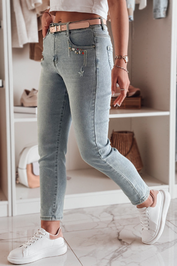 Damen Skinny Jeans BLINGBLING blau Dstreet UY2451