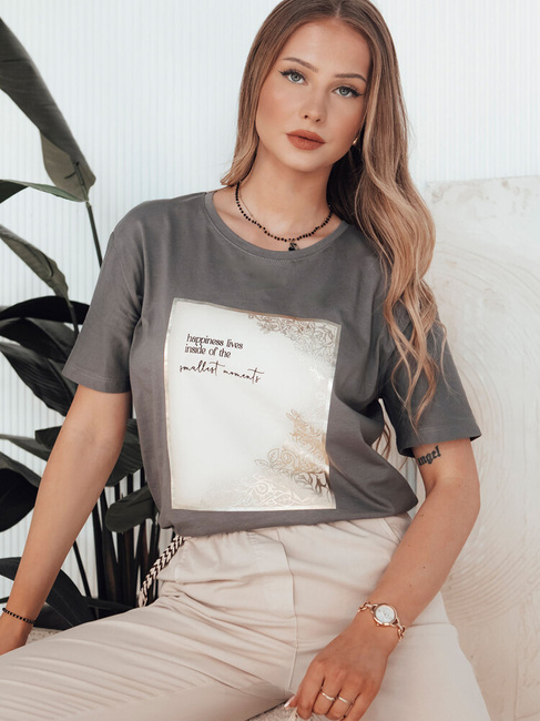 Damen T-shirt mit Aufdruck CHANTE Farbe Graphite DSTREET RY2585