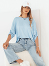 Damen Bluse mit langen Ärmeln BAFINA Farbe Himmelblau DSTREET RY2454_1