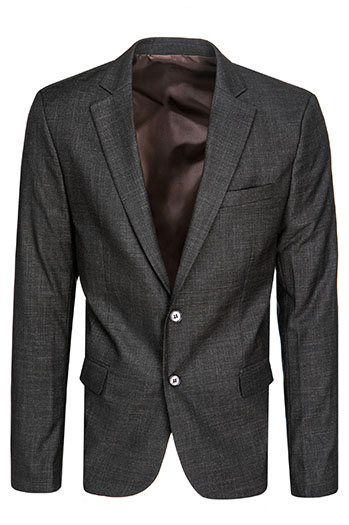 Einreihiger Herrenblazer schwarz Dstreet MX0621