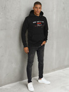 Herren Sweatshirt mit Aufdruck Farbe Schwarz DSTREET BX5709