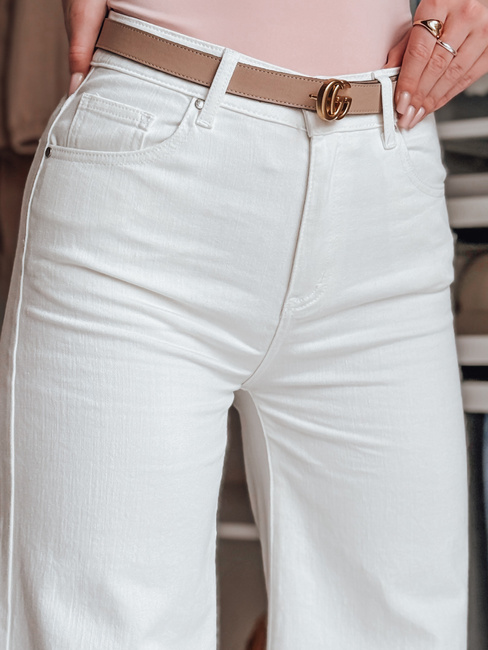 Damenhose mit weitem Bein LEGBLISS weiß Dstreet UY2676