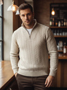 Herren Pullover mit Stehkragen beige Dstreet WX2327