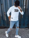 Herren Sweatshirt mit Aufdruck Weiß Dstreet BX5362