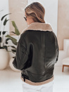 Damen Lederjacke SHEREB mit Schafsfell schwarz Dstreet TY4756