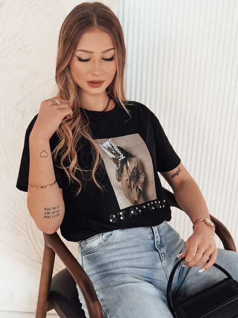 Damen T-shirt mit Aufdruck CARSTI Farbe Schwarz DSTREET RY2403