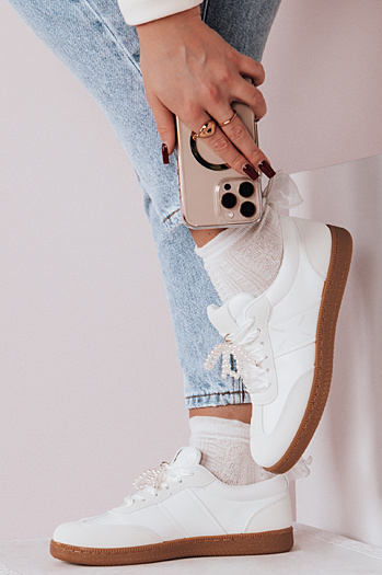 Damen sportlich PEARLSTEP weiß Dstreet Turnschuhe ZY0681