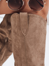 Damen Wildleder Cowboystiefel beige Dstreet ZY1154