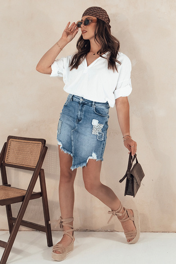 Damenrock TRENDY LOVE blau Dstreet CY0460