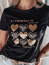 Damen Herz-T-Shirt LOVETIK schwarz Dstreet RY2734