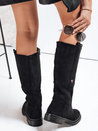 Damen Wildleder schwarz Stiefel Dstreet ZY1159