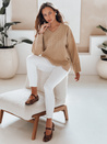amski Pullover mit V-Ausschnitt VERALIA camel Dstreet MY2518