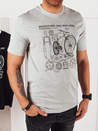Bedrucktes graues Herren-T-Shirt Dstreet RX5395