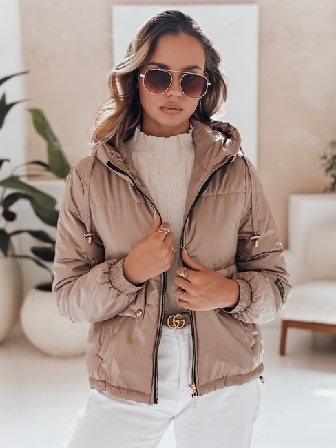 Damen Steppjacke mit Kapuze ARON camel Dstreet TY4398