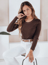 Damen-Rippenpullover NOLVIE braun Dstreet MY2494