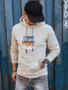 Herren Kapuzenpullover Isoliert Zip Beige Dstreet BX5378