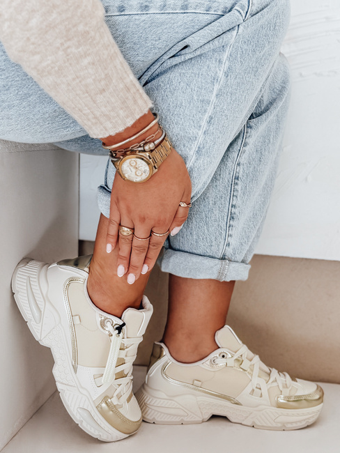 Damen beige Turnschuhe Dstreet ZY1016