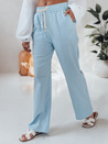 Damen Freizeithose mit weitem Bein BOHO DAY hellblau Dstreet UY2651