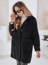 Damen Teddy Pelzmantel schwarz Dstreet NY0756