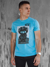 Bedrucktes türkisfarbenes T-Shirt für Männer Dstreet RX5551_1