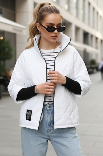 Gesteppte Damen-Übergangsjacke weiß Dstreet TY5544