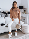 Damen Sweatshirt ohne Kapuze MONTE ROSA Farbe Camel DSTREET BY1159